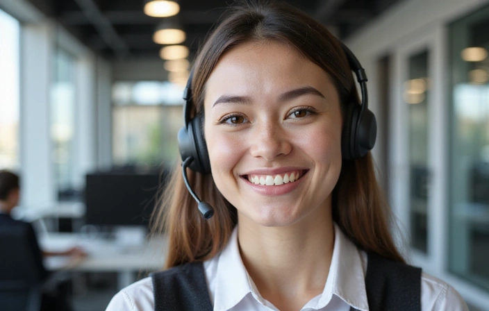 Friendly customer service representative