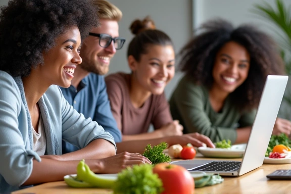 People collaborating on a health plan